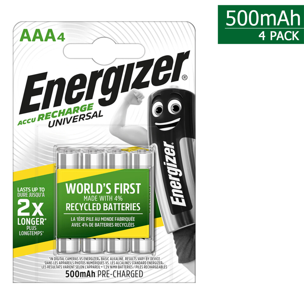 (AAA (500 mAH)) Energizer AA 2000mAh AAA 500 700 800mAh Rechargeable Batteries 1.2v HR6 Battery