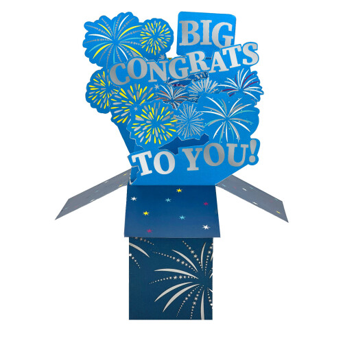 Clever Cube Big Congrats Boomtastic Fun! Pop Up Greeting Card 1