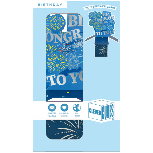Clever Cube Big Congrats Boomtastic Fun! Pop Up Greeting Card 2