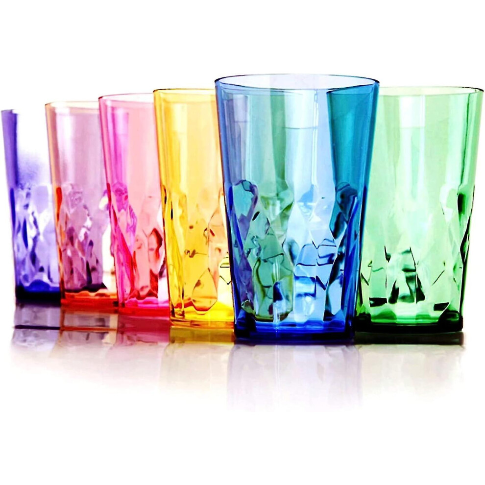 Scandinovia - 19 Oz Unbreakable Premium Drinking Glasses - Set Of 6 - Tritan Plastic Tumbler Cups - Perfect For Gifts - Bpa Free - Dishwasher Safe