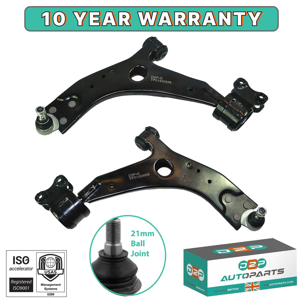 Front Lower Suspension Wishbone Track Control Arms For Ford Focus Mk2 & C-Max 5056167421436