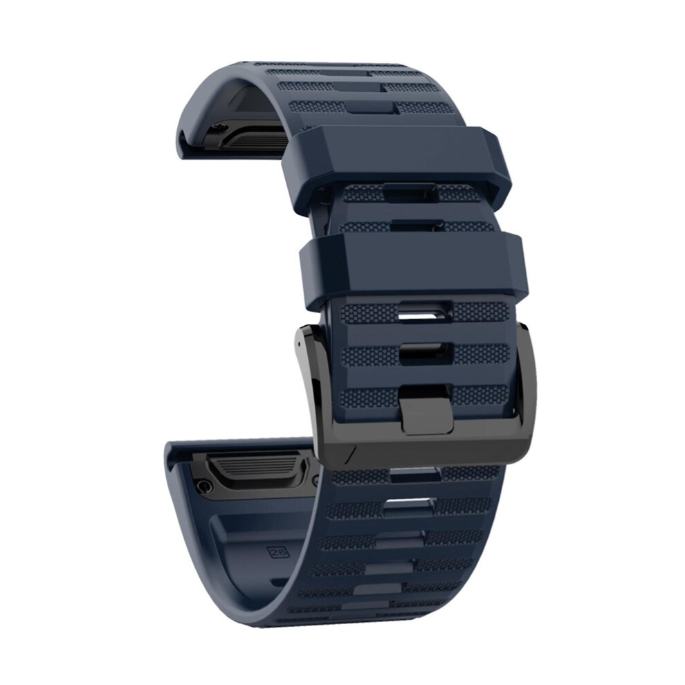 (Midnight ) Fiauli 26Mm Silicone Sports Watch Wrist Strap Band For Garmin Fenix 6X 5X 3 Hr D2 Bravo Blue