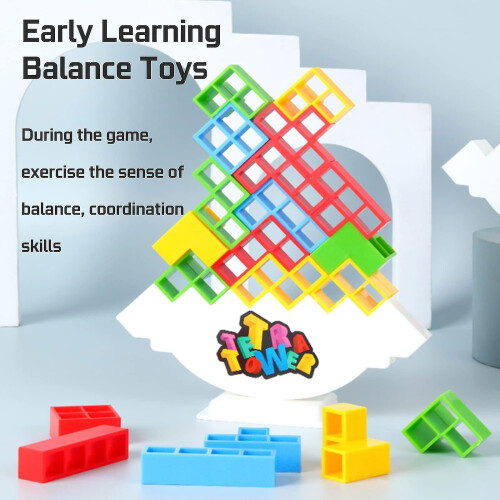 48 Pcs Tetra Tower Balance Stacking Blocks Game,100% New 2