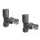 AICA (Manual Angled Anthracite) 15mm x 1/2" Angled  Radiator Twin Valves 1