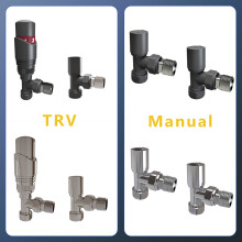 (Thermostatic Angled Chrome) 15mm x 1/2" Angled Radiator Twin Valves