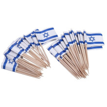 100pcs Flag Picks Israel Flag Food Toothpicks Party Accessory 3.5 x 2.5 x 6.5 CM