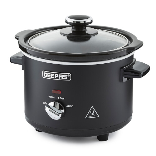 (2.5 L) Geepas Slow Cooker 3 Temperature Settings, Black