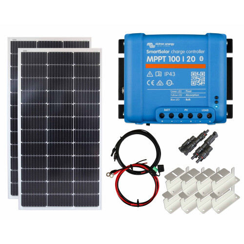Victron 200w Mono Solar Panel Kit charging MPPT Smart Controller Battery Z-Mount