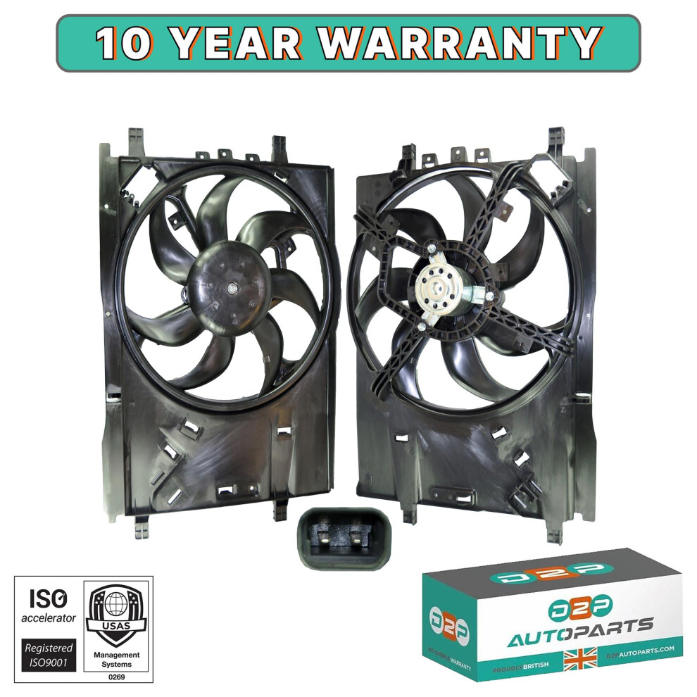 Radiator Cooling Fan With Motor For Fiat Punto Evo, Grande Punto 1.2 1.4 1341392 5056167421955