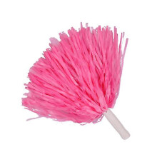 (pink) 12 Pack Cheerleading Pom Poms Sports Dance Cheer Plastic Pom Pom For Sports Team Spirit Cheering