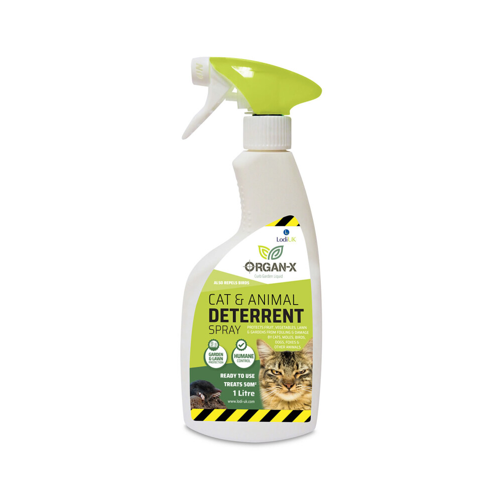 Lodi Organ-X Cat & Animal Deterrent Spray Repellent Reduces Damage 1L-image-OPC-PDSNXYY-NEW