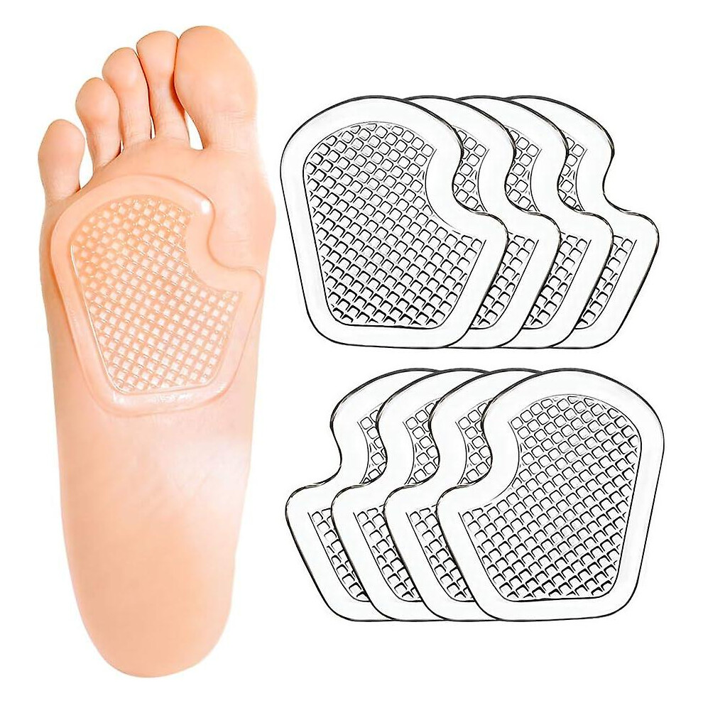Sesamoiditis Pads (8 Pieces) Gel Metatarsal Cushions, Ball Of Foot Pain Relief (4 Pairs)