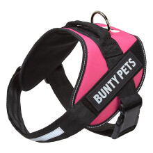 (Medium, Pink) No Pull Dog Harness, Adjustable Fit, Back Handle