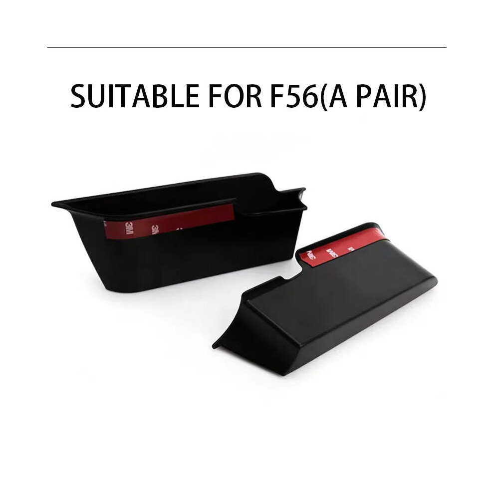 (F56 2PCS) Storage Box For Car Door Handle Support For Mini Cooper F56 F55  Front and Rear Hold Phone Key Seat Organizer Box Car Accessorie