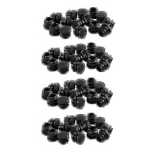 60pcs Black Plastic Blanking End Cap Round Tube Insert Pipe Bung 16mm