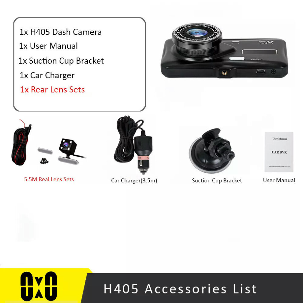 (Dual Lens, 32G) Dash Cam Front and Rear Camera CAR DVR Car Video Recorder Vehicle Black Box FULL HD 1080P Night Vision Driver Recorder