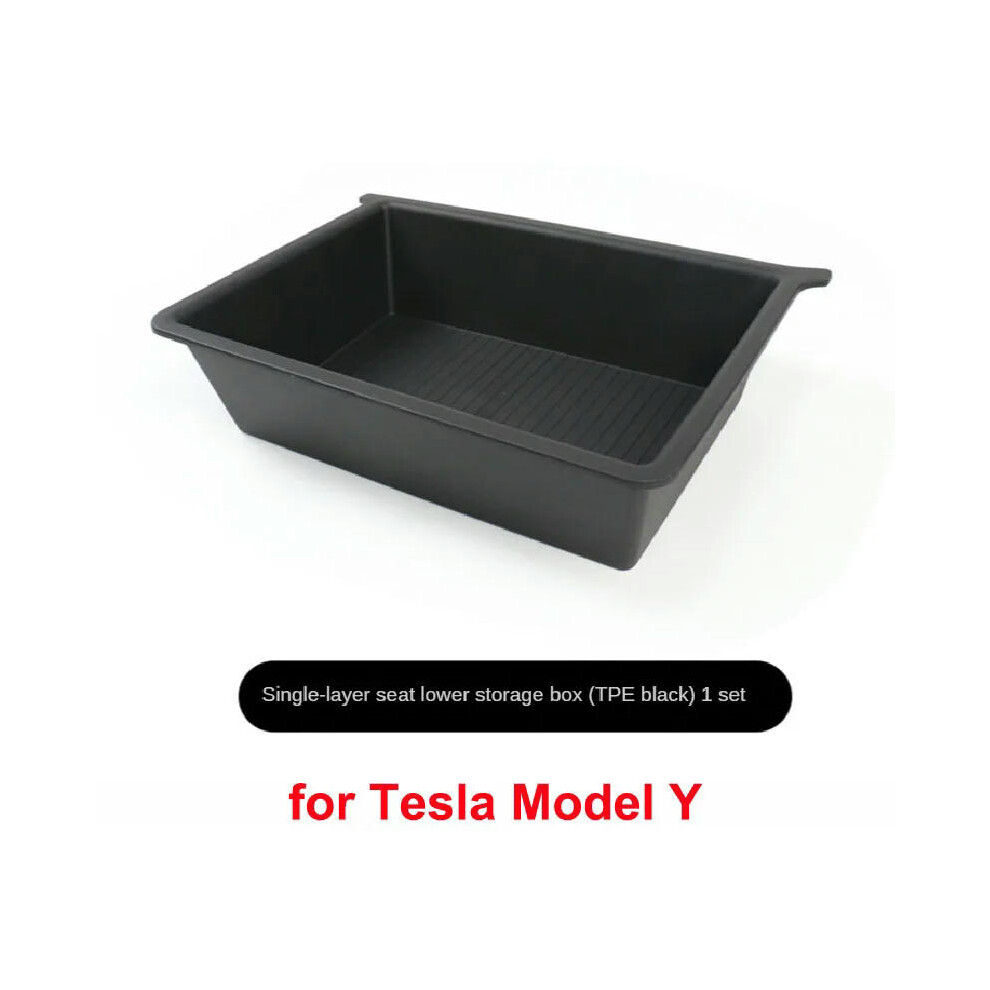 (MY Under seat box) Car Storage Box For Tesla Model Y 3 Center Console Trays Armrest Hidden Box Bins Cup Holder Under Seat Organizer Car Accessories