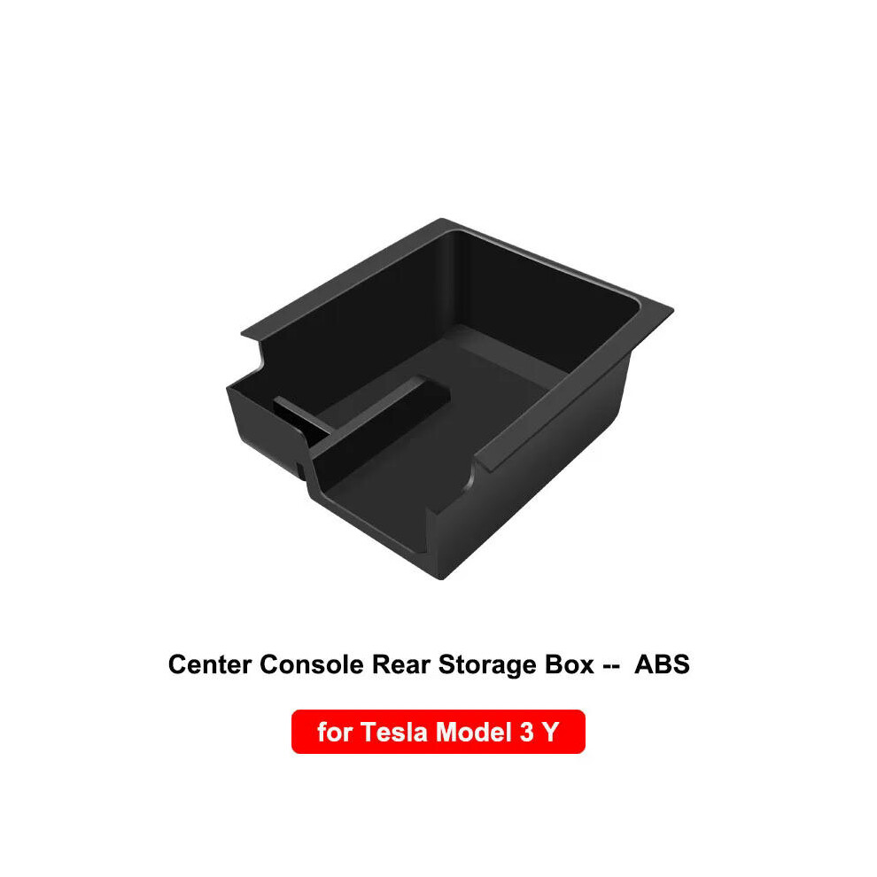 (Rear ABS) Car Storage Box For Tesla Model Y 3 Center Console Trays Armrest Hidden Box Bins Cup Holder Under Seat Organizer Car Accessories