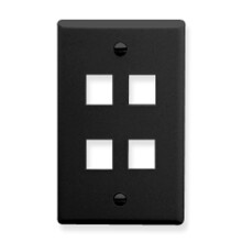 IC107F04BK 4 Port Face Black