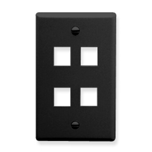 IC107F04BK 4 Port Face Black