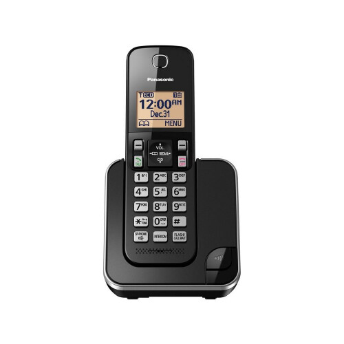 Panasonic Expandable Cordless Phone in Black, 1HS