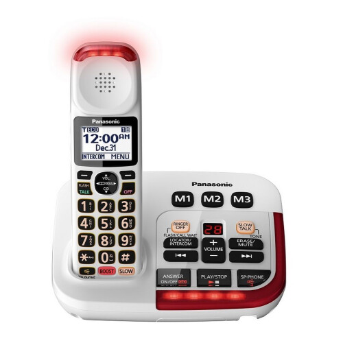 Panasonic Amplified Cordless with Answering in White