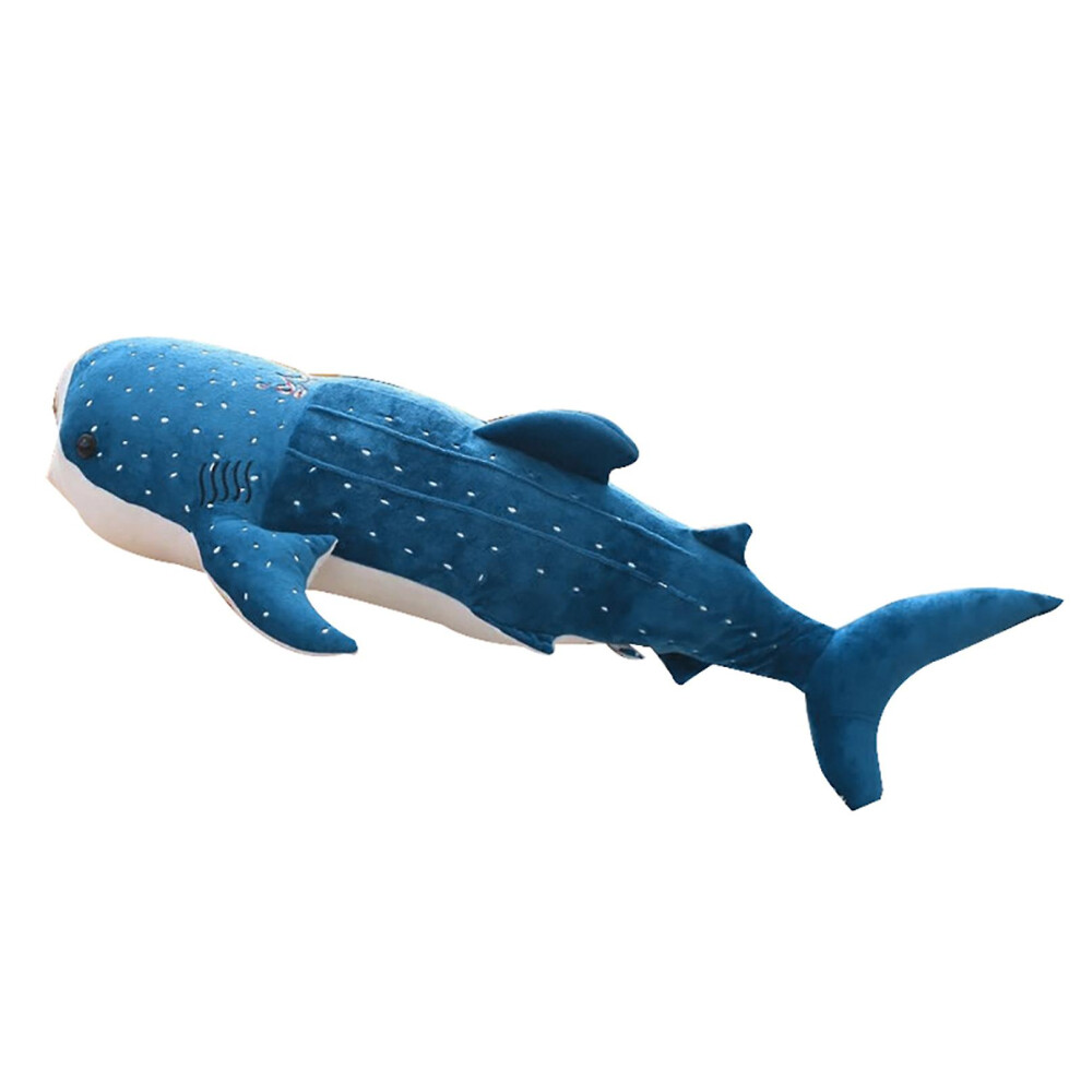(Blue, 75cm) Cute Shark Plush Toy Big Fish Cloth Doll Whale Stuffed Children Birthday Gift