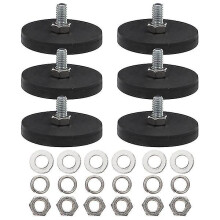 6 Pcs Magnet Car Mount Round Magnets License Plate Magnet Rubber Coated Mounting Magnets Rubber Coated Magnet