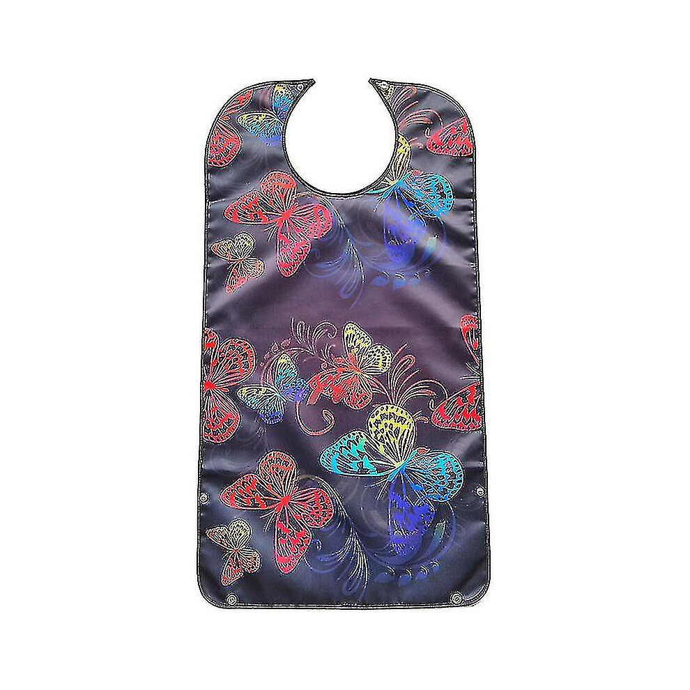 3 Pack Adult Bibs For Eating,butterfly Washable Reusable Clothing Protector