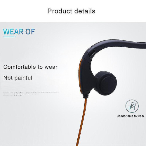 (Black) Rear Hanging Wire-controlled Bone Conduction Earphone 1