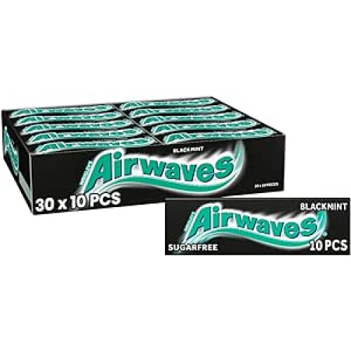 Wrigley's Airwaves Black Mint Chewing Gum(PACK OF 30)
