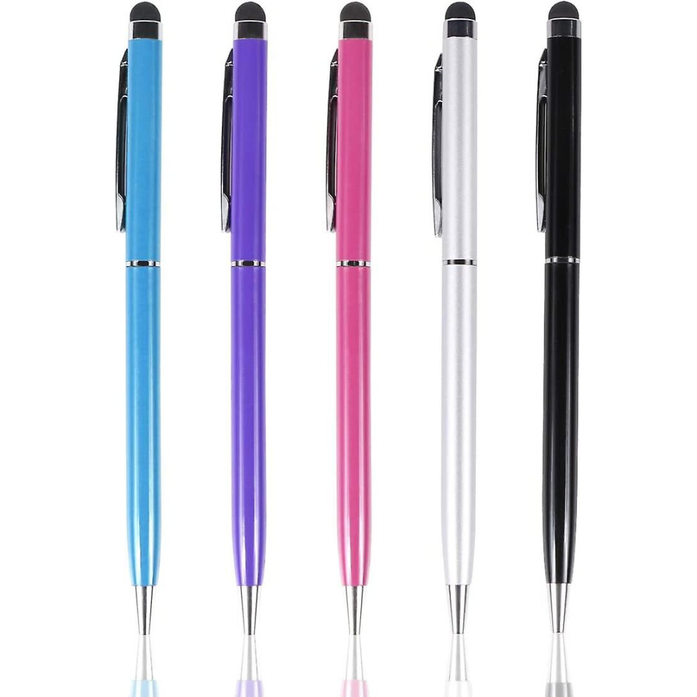 2 In 1 Capacitive Stylus Ballpoint Pen Stylus For Lmell Ipad, Tablet, Iphone, Kindle Black