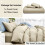 (Beige , Single ) Luxury Reversible Duvet Covers Quilt Quilted Bedding Set 4