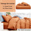 (Rust , Single ) Luxury Reversible Duvet Covers Quilt Quilted Bedding Set 4
