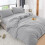 (Silver , Double ) Luxury Reversible Duvet Covers Quilt Quilted Bedding Set 1