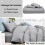 (Silver , Double ) Luxury Reversible Duvet Covers Quilt Quilted Bedding Set 4