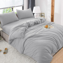 (Silver , Super King ) Luxury Reversible Duvet Covers Quilt Quilted Bedding Set