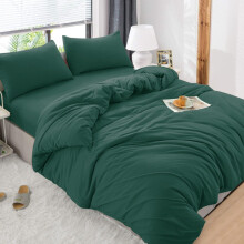 (Emerald , Single ) Luxury Reversible Duvet Covers Quilt Quilted Bedding Set