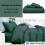 (Emerald , Double ) Luxury Reversible Duvet Covers Quilt Quilted Bedding Set 4
