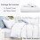 (White , Single ) Luxury Reversible Duvet Covers Quilt Quilted Bedding Set 4