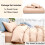 (Peach , Single ) Luxury Reversible Duvet Covers Quilt Quilted Bedding Set 4