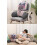 (Purple) Owl Pattern Reading Pillow Backrest Cushion 3