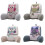 (Purple) Owl Pattern Reading Pillow Backrest Cushion 1