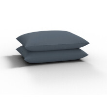 (Grey, Pair of Pillowcases) Plain Dye Poly Cotton Fitted Bed Sheet Super Soft Luxury & Comfy Easy Care Bed Sheet Available in 17 different Colours