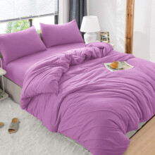 (Purple , Super King ) Luxury Reversible Duvet Covers Quilt Quilted Bedding Set