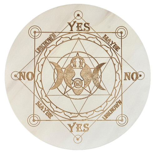 Metaphysical Message Board Wooden Star Pendulum Board Dowsing Divination Board