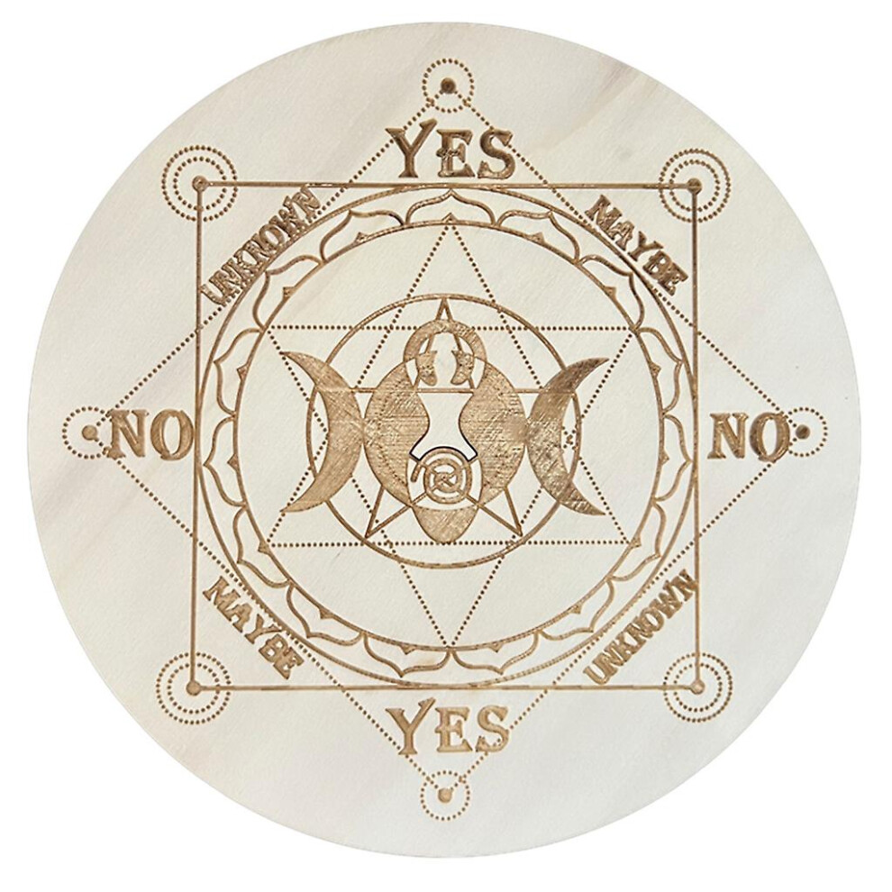 Metaphysical Message Board Wooden Star Pendulum Board Dowsing Divination Board