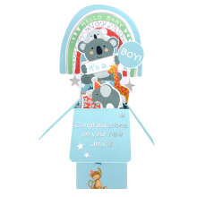 Clever Cube It's A Boy Wildly Adorable Arrival! New Baby Pop Up Greeting Card