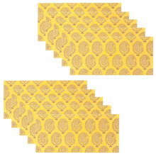 (Yellow) Money Envelopes Shagun Wedding Fancy Gift Voucher Cash Wallets Diwali Paisley 10
