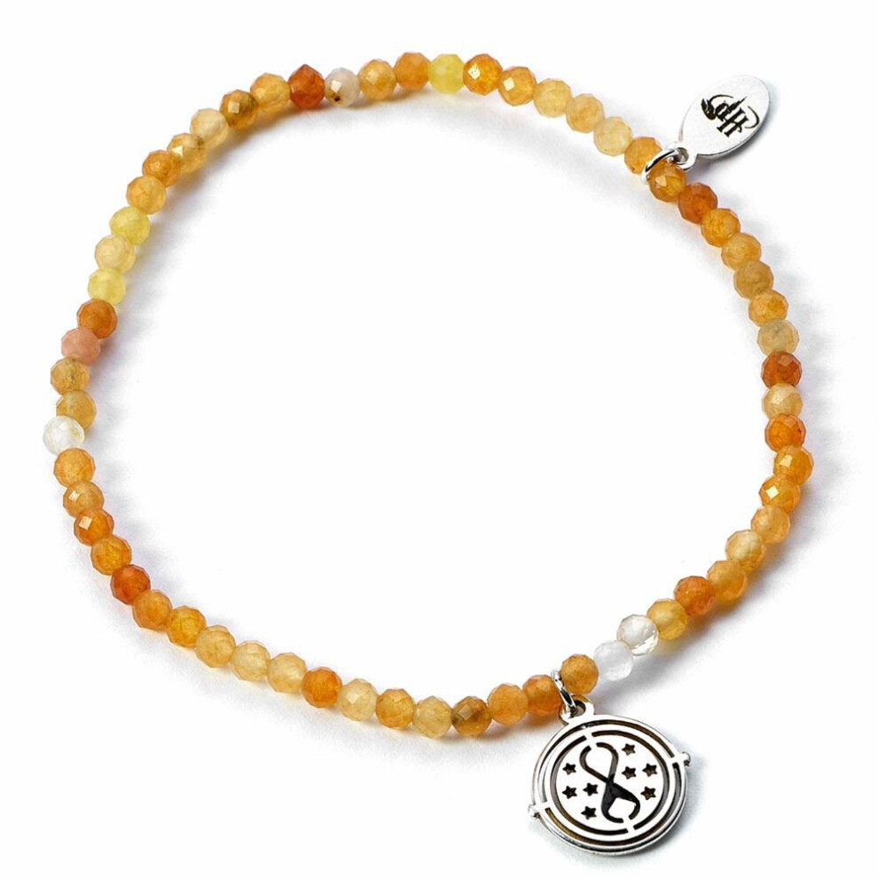 Harry Potter Time Turner Stone Bracelet With Sterling Charm Silver